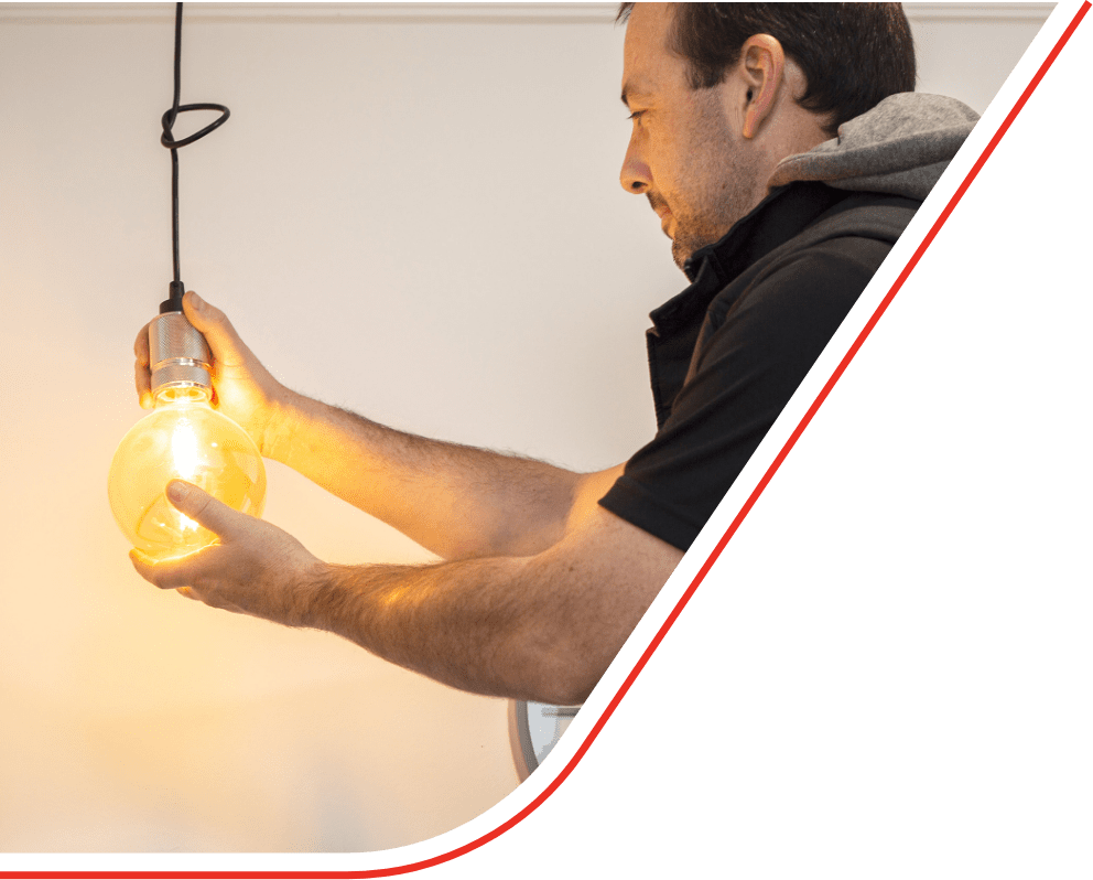 light bulb installation