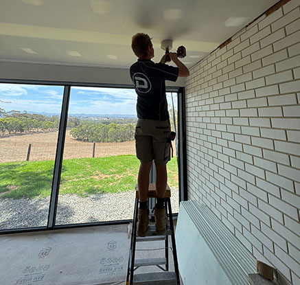 4 Electrical work on a new build in Echunga with hill’s home builder Aztec Developments